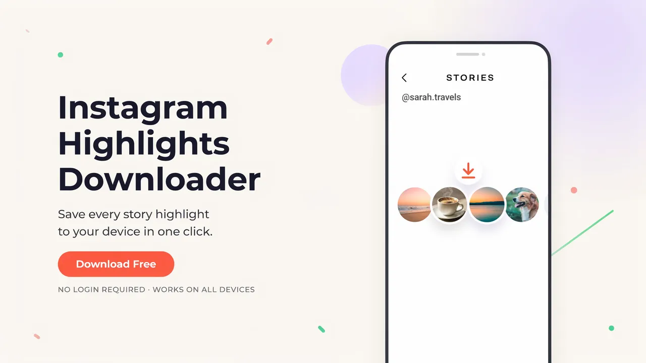 Free Online Video Downloader 2026 | Audio & Image Downloader Instagram Highlights Downloader